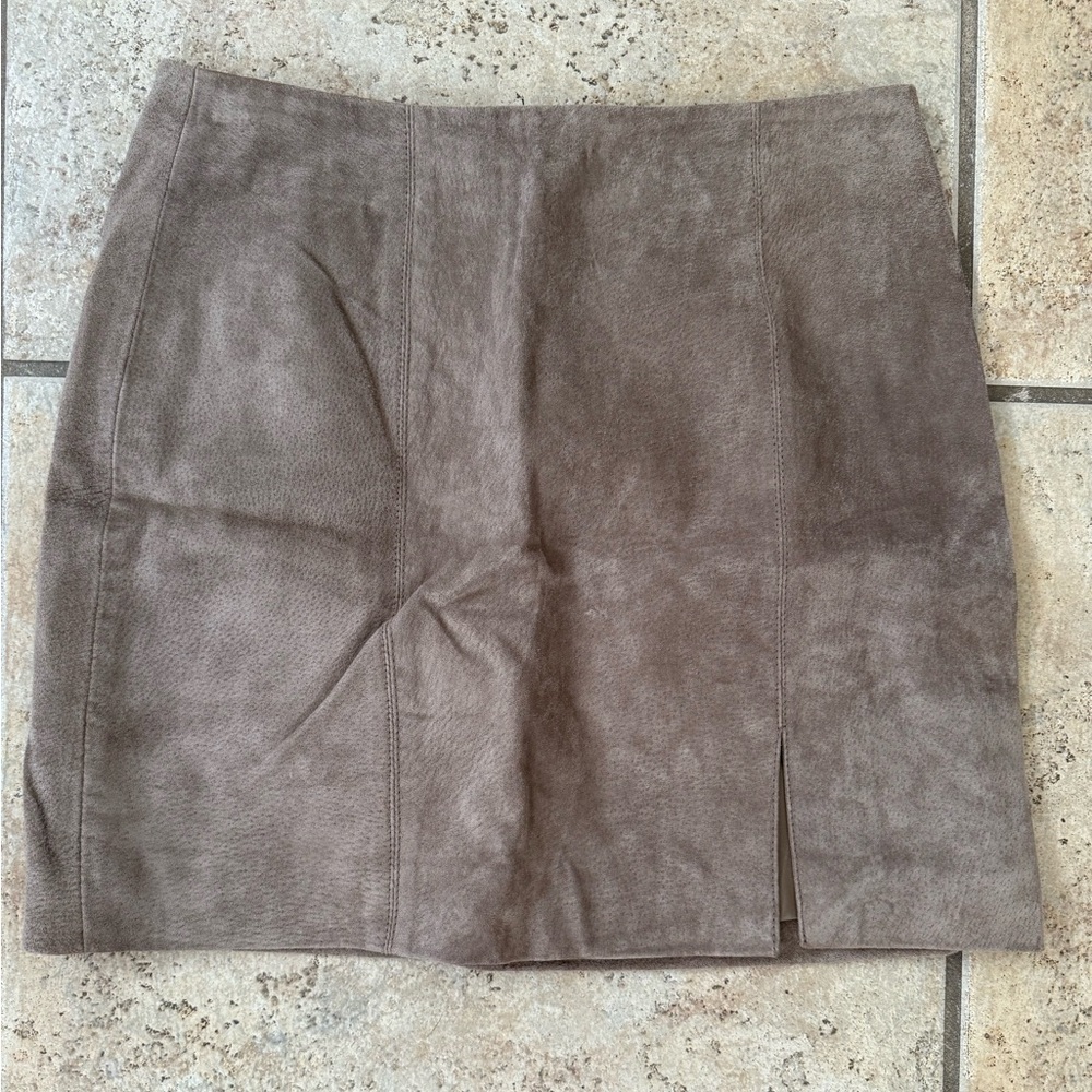 Blank NYC Brown Pencil Mini Skirt with Slit
